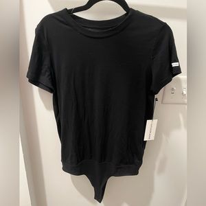 Calvin Klein black short sleeved bodysuit loose fit